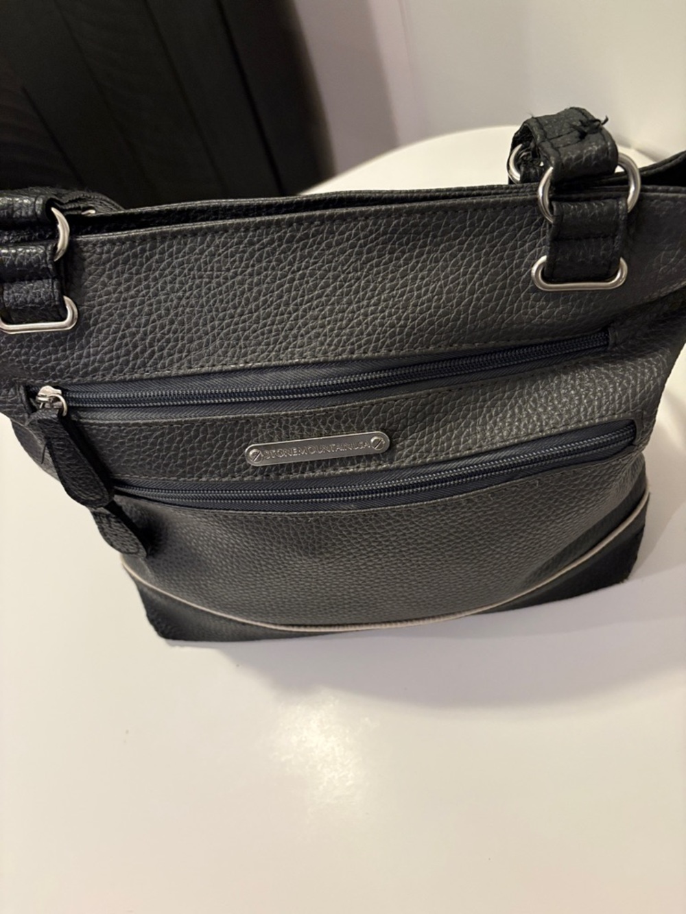 Stone Mountain Accessories Black Pebbled Crossbody